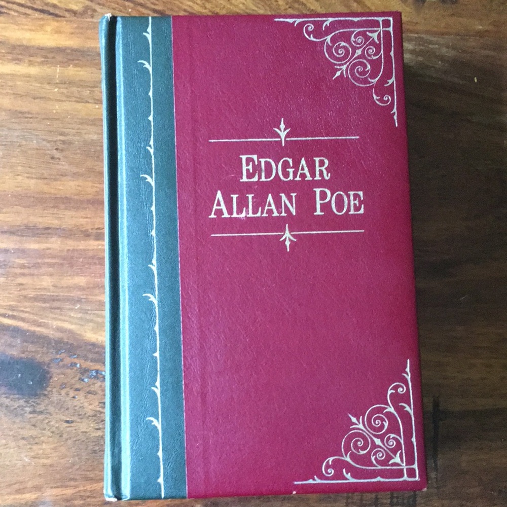 Edgar Allan Poe Vintage Hardcover Leather Bound Book Tales Mystery  Imagination